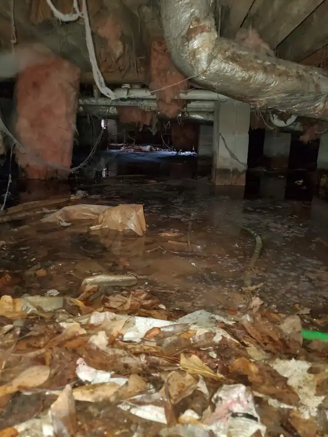 Crawl space flood assessment for Commercial Water Damage Restoration in Villa Park