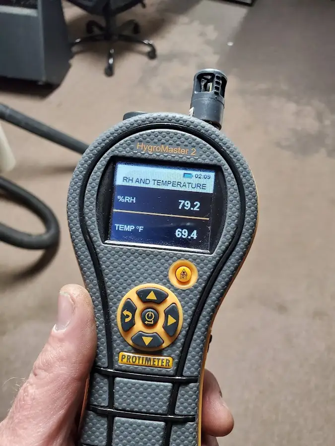Moisture meter humidity assessment for Fire & Smoke Damage Restoration in Villa Park